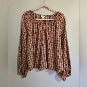 A.N.A Checkered Blouse